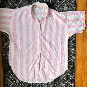 Vintage Diane vintage Furstenburg pink stripe button up